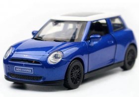 Kids 1:34 Scale Blue / Red Diecast Mini Cooper S Car Toy