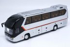 Silver 1:38 Scale Diecast King Long Coach Bus Model