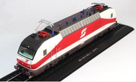 1:87 Scale Red-White City Train Model