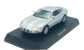 Silver / Deep Green 1:64 Kyosho Diecast Jaguar XKR Model