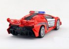 Police 1:32 Black / Blue / Red Diecast Lamborghini Veneno Toy