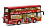 Kids Blue / Red / Yellow Diecast Double Decker Bus Toy