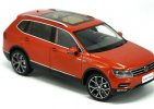 Orange / Silver 1:18 Scale 2017 Diecast VW Tiguan L Model