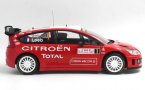 Red 1:18 Scale Autoart Diecast 2008 Citroen C4 WRC Model