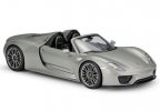 Silver 1:18 Scale Welly Diecast Porsche 918 Spyder Model