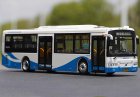 1:43 Scale White-Blue Diecast Sunwin Shanghai City Bus Model