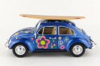 Kids 1:24 Scale Black / Red / Blue Diecast 1967 VW Beetle Toy