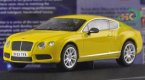 White / Yellow 1:43 Diecast Bentley Continental GT V8 Model