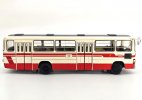 1:64 Scale White-Red NO.40 Diecast BeiJing BK652 Bus Model