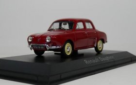 Red 1:43 Scale Diecast Renault Dauphine Model