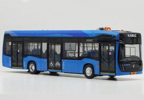 Blue 1:43 Scale Diecast KAMAZ Pure Electric City Bus Model