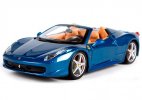 Bburago 1:24 Scale Red / Blue Diecast Ferrari 458 Spider Model