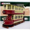 1:76 Scale Red Old-fashioned England Double Decker Trolley Bus