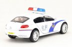 White / Black 1:32 Scale Police Diecast Bugatti Galibier Toy