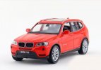 White / Red / Orange 1:32 Scale Kids Diecast BMW X3 SUV Toy