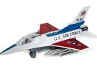 Silver / Red / Yellow Kids Die-Cast F-16C Falcon Fighter Toy