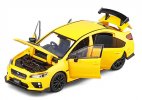 White / Blue / Yellow Kids 1:32 Diecast Subaru Impreza STI Toy
