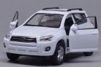 White 1:36 Scale Welly Diecast Toyota RAV4 Toy