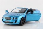 White / Blue 1:38 Diecast Bentley Continental Supersports Toy