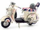 Vintage 1:6 Scale Union Jack Tinplate 1965 Vespa Scooter Model