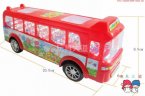 Kids Yellow / Red Plastics Cartoon Design Electric Bus Toy