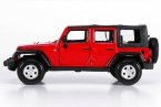 Red /Deep Blue 1:32 Bburago Diecast Jeep Wrangler Rubicon Model