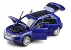 Kids 1:32 Scale Blue / Black / White Diecast Audi Q5 SUV Toy