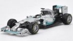 1:43 Silver Bburago Diecast Mercedes Benz F1 Model