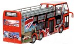 Large Scale Yellow / Red Plastics Cabrio Double-decker Tour Bus