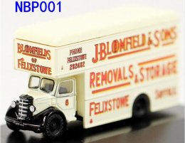 White Mini Scale Oxford Die-Cast Bedford Pantechnicon Van Model