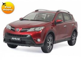 White / Red / Orange 1:18 Scale Diecast 2014 Toyota RAV4 Model