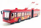 Large Scale Kids Red Plastics Articulated City Express Bus Toy