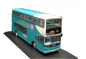 Blue 1:76 NO.38 CMNL Die-Cast Arriva Double Decker Bus Model