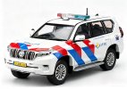 White 1:43 Police Diecast 2018 Toyota Land Cruiser Prado Model