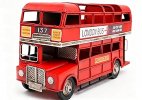 Red 9 Inch NO.137 London Double Decker Sightseeing Bus Model