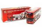 Red Kids Tiny Diecast Hong Kong E500 Double Decker Bus Toy