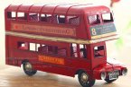 Large Scale Tinplate NO.8 Red London Double Decker Bus Model