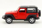 1:43 Scale Red / Blue Kids Diecast Jeep Wrangler Rubicon Toy