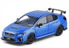 White / Blue / Yellow Kids 1:32 Diecast Subaru Impreza STI Toy