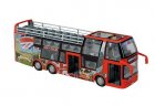 Large Scale Yellow / Red Plastics Cabrio Double-decker Tour Bus