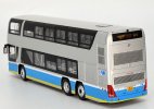 Silver 1:64 Scale NO.137 Diecast Ankai Double Decker Bus Model