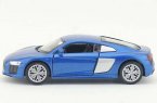 White / Blue Kids 1:36 Scale Welly 2016 Diecast Audi R8 V10 Toy