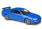 1:24 Scale Welly Diecast Nissan Skyline GT-R R34 Model