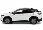 1:18 Scale White / Golden Diecast 2022 Nissan Ariya SUV Model