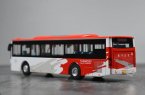 1:64 Scale Red-White NO.666 Diecast Sunwin City Bus Model