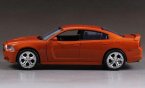 Orange / Silver 1:24 MotorMax Diecast 2011 Dodge Charger R/T