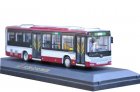 Gray-Red 1:64 Scale Diecast HuangHai Beijing City Bus Model