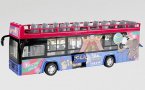 1:48 Scale Circus Kids Blue-Red Diecast Double Decker Bus Toy