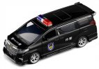 White / Black 1:32 Kids Police Diecast Toyota Alphard MPV Toy