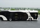 1:42 Scale White-Black Diecast AL Panda City Bus Model